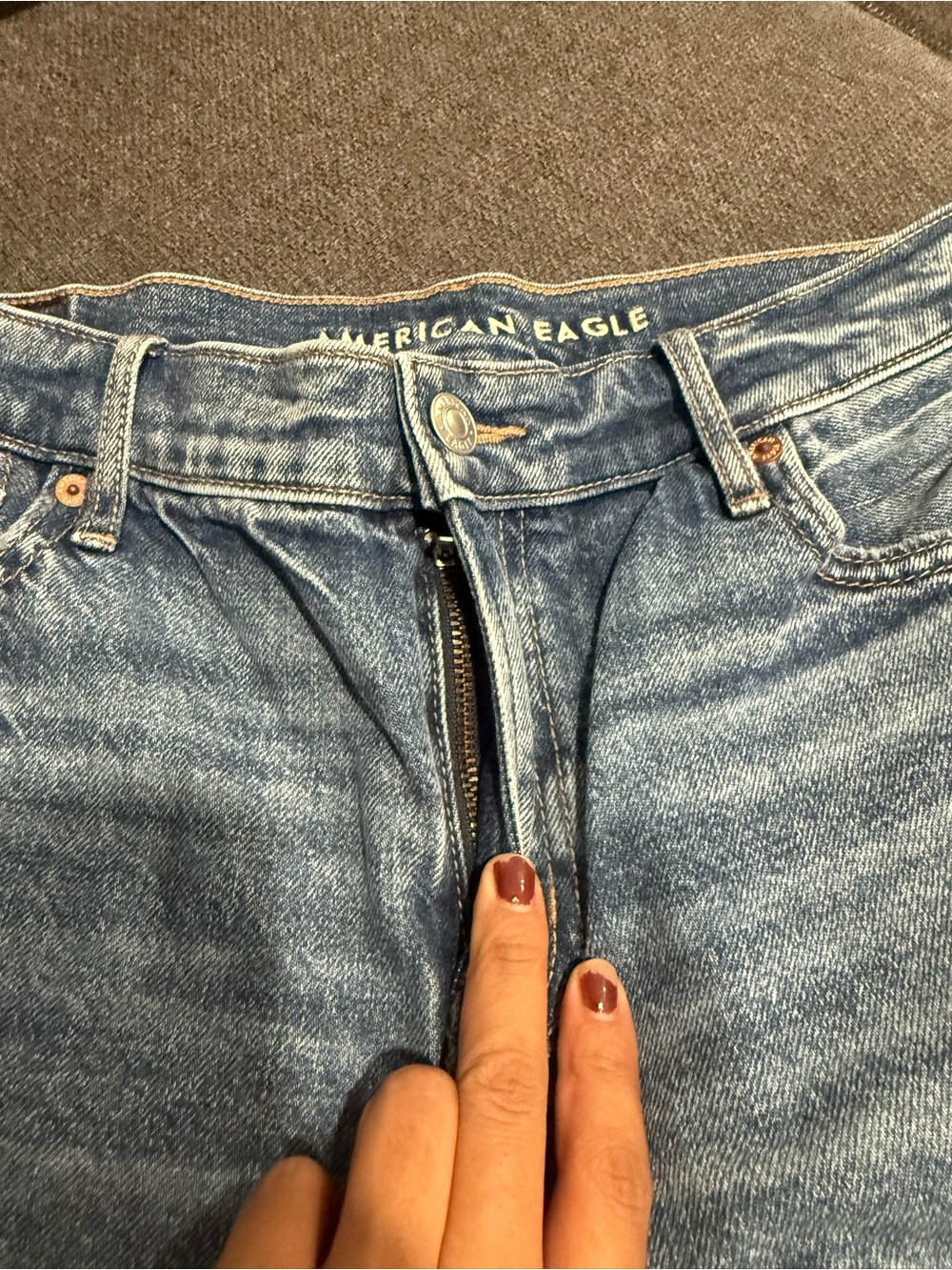 American Eagle Outfitters blue high-rise denim shorts - Picture 3 of 11